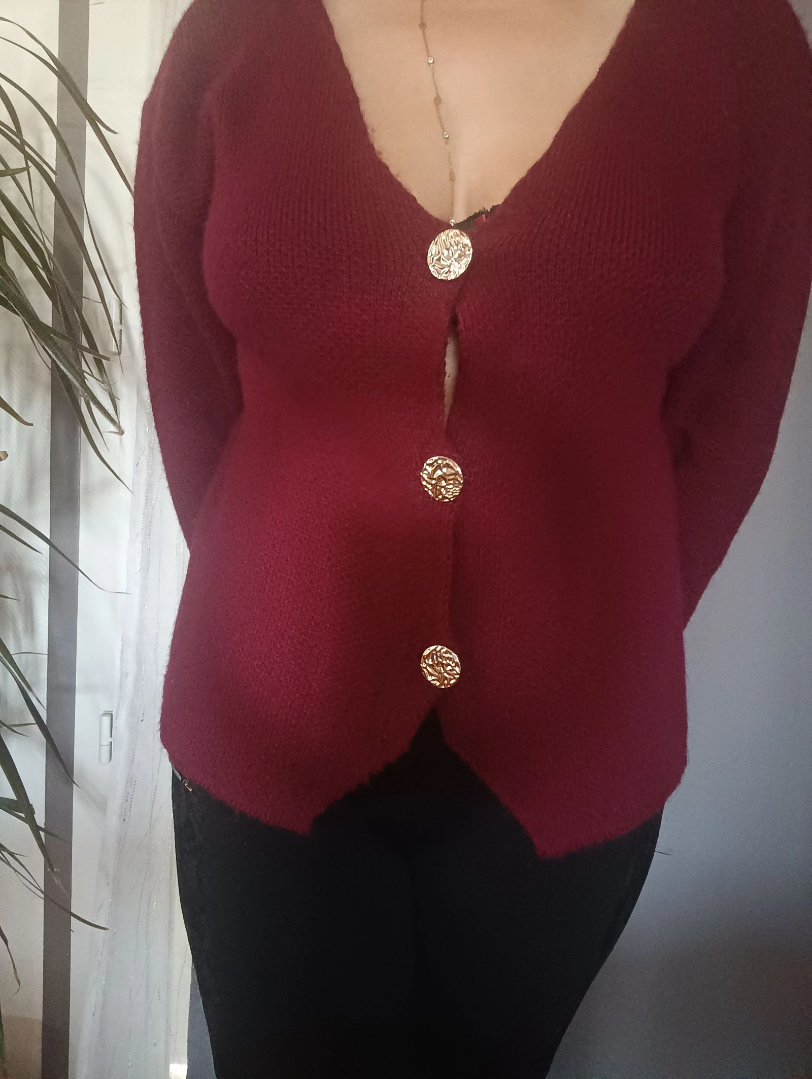 Cardigan boutons dorés - Taille unique – photo 2
